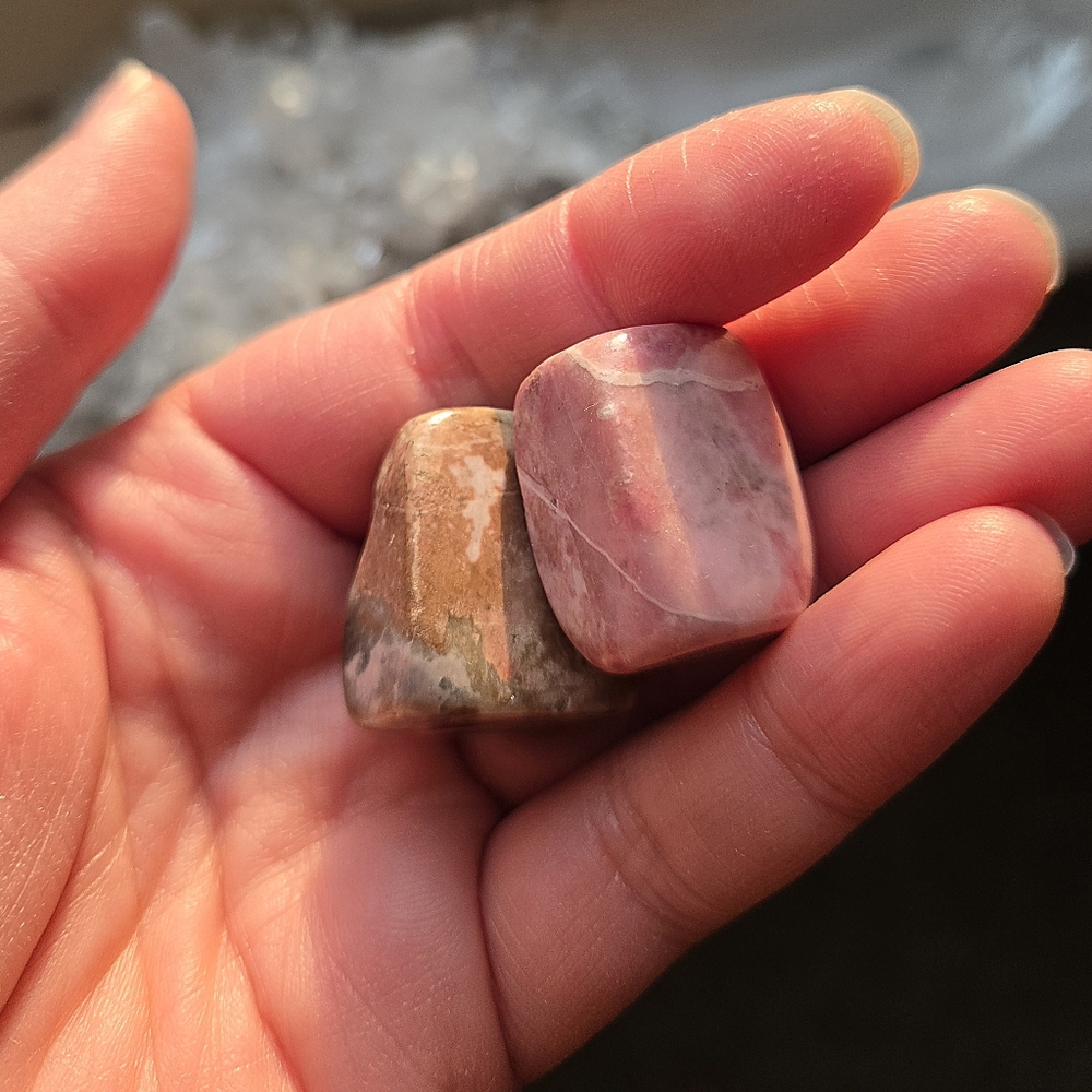 Two Rhodonite Tumbles